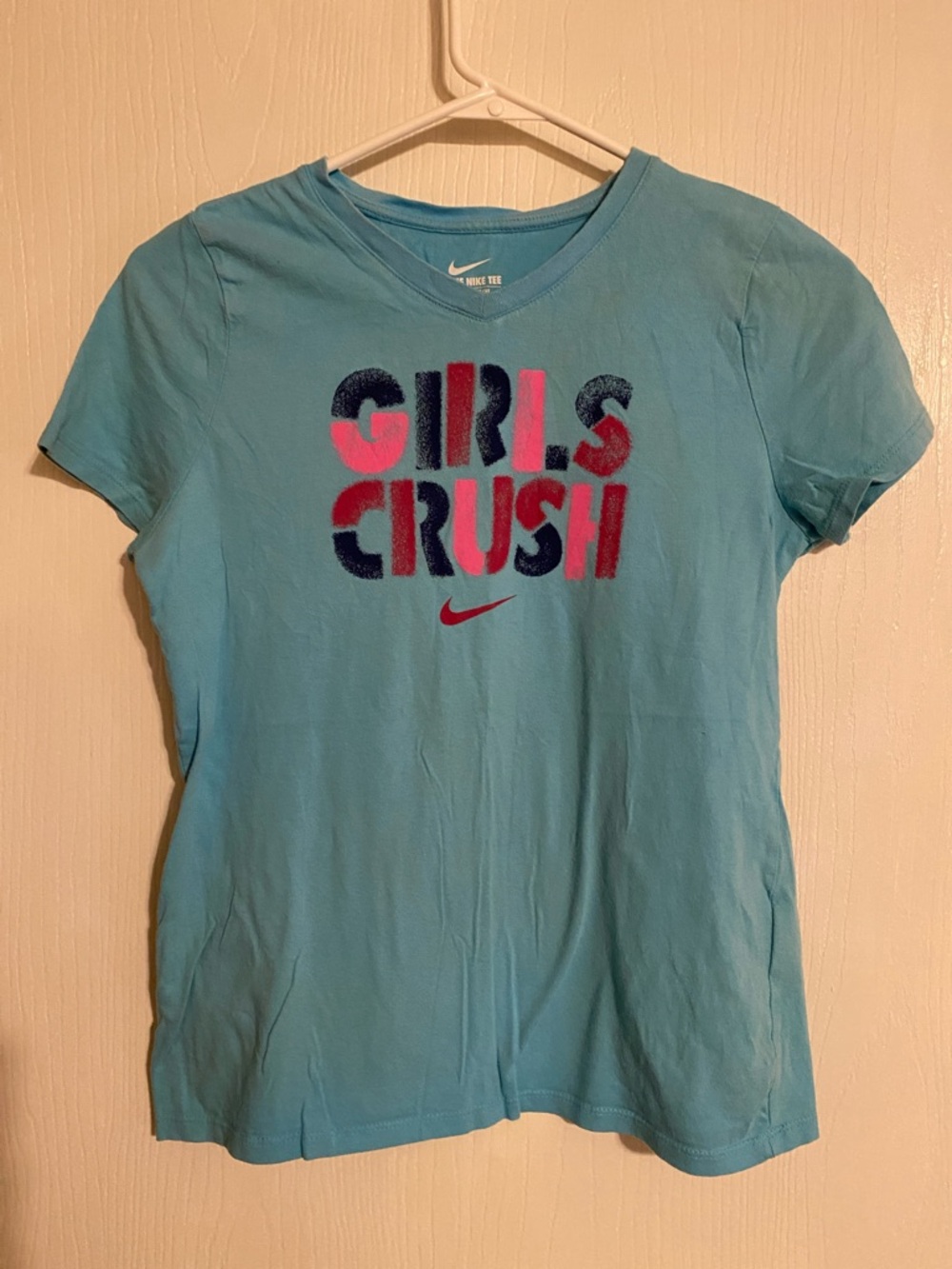 Nike Turquoise Tee with Pink and Navy Graphic